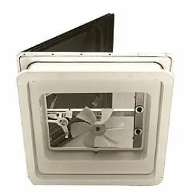 V771412-c1g1 Hengs Vent 14in 12v Metal Colonial White Base