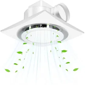 Gd-c10 Heromind Bathroom Exhaust Fan With Light 110 Cfm 1.0 Sones 12.16 Inch Medium White