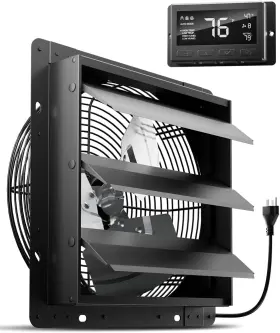 Ha300me Hg Power 12 Inch Attic Fan With Thermostat Black