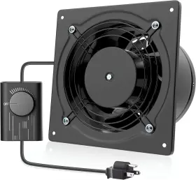 Zh085 Hg Power 6 Inch Exhaust Fan With Speed Controller Black