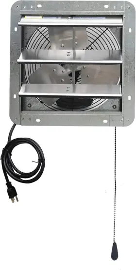 Ilg8sf12v-t Iliving 12 Inch Wall Mounted Shutter Exhaust Thermostat - Variable Silver