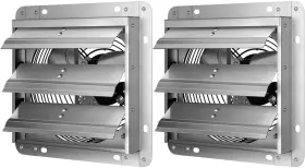 Ipower 840166244050 16 Inch Shutter Exhaust Fan Aluminum High Speed 1550rpm 1200 Silver