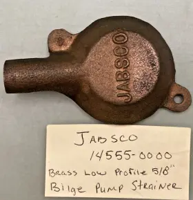 14555-0000 Jabsco New Genuine Marine Boat Brass Low Profile 5/8 Inch Bilge Strainger