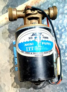 16005-0000 Jabsco Mini Puppy Self Priming Pump 12 Volt Dc - Good Used And In Box