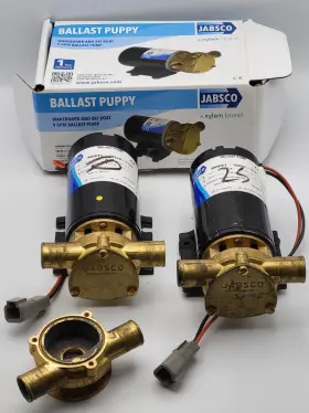 18220-7127 Jabsco 18220 Ballast Puppy - Two Pumps For Parts Or Repair Assume Not Working