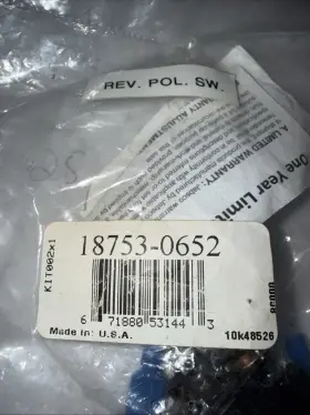 Itt187530652 Jabsco 18753-0652 Puppy Pump Switch Reverse Polarity 17800 17830