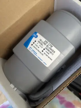 30490-0012 Jabsco In-line Blower 240 Cfm 5 Amp Iso 9097 Marine Model