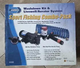 31900-0010 Jabsco Sport Fishing Combo Pack Washdown Kit And Livewell/aerator System New