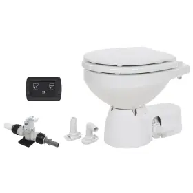 38045-3092rsp Jabsco Quiet Flush E2 Fresh Water Toilet Compact Bowl - 12v Soft Close Lid