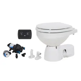 38245-3092rsp Jabsco Quiet Flush E2 Raw Water Toilet Compact Bowl - 12v Soft Close Lid