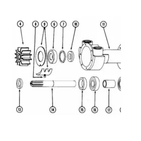 5857-0000 Jabsco 671880004299 Shaft #5857-0000