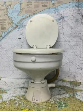 74001-2468 Jabsco Boatersft Resale Shop Of Tx 2510 0407.02 Electric 12vdc Marine Toilet