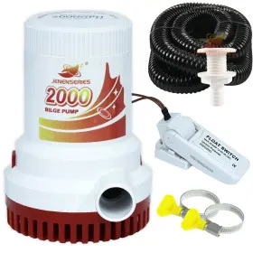 Jenenseries 191921034547 Submersible Boat 2000gph Bilge Water Pump 12v Dc With Float Switch
