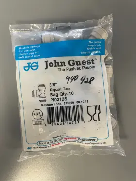 Pi0212s John Guest Guest- Tees 3/8 Inch