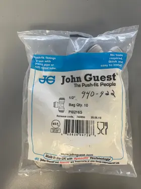 Pi0216s John Guest Guest- Tees 1/2 Inch