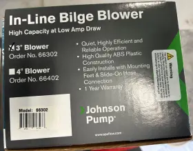 189-66302 Johnson Us37 Pump Spx 66302 In-line Bilge 3 Inch Blower New