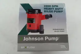 57102 Johnson Pump 2200 Gph 24v Heavy Duty Submersible Bilge Red Marine