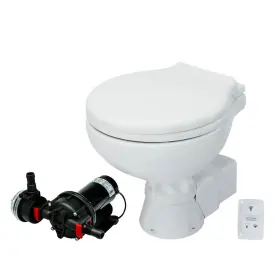 80-47231-01 Johnson Pump Aquat Toilet Silent Electric Compact - 12v With