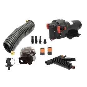 Jhp-6453424 Johnson Pump 5.2gpm 24 Volt Boat Washdown With Pistol Grip Plastic Spray Nozzle
