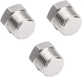 5069 Joywayus 3pcs Stainless Steel Outer Hex Thread Socket 1/2 Inch -3pcs Silver