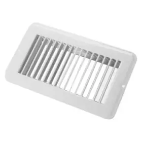 02-28945 Jr Products 4 Inch X 8 White Metal Undampered Floor Register