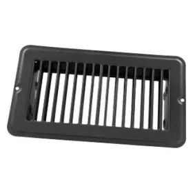 02-29165 Jr Products 4 Inch X 8 Black Steel Undampered Floor Register
