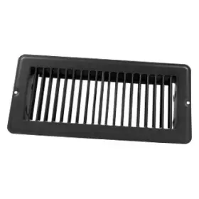 02-29185 Jr Products 4 Inch X 10 Black Steel Undampered Floor Register