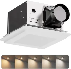 Pac-00210x25 Jullison 2 In 1 Bath Fan With Led Light 25w Ceiling Mount White