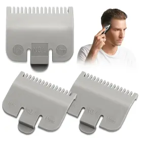 Ajy001 Jymber 2 Pack Replacement For 1/2 Wahl Clipper Guards Set 1/16 Inch 1.5mm Hair Grey