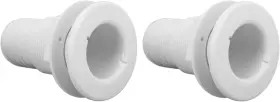 Keensockygdpx6v8 Keenso Thru Hull Fitting 2pcs Marine Through 2in White Abs Plastic