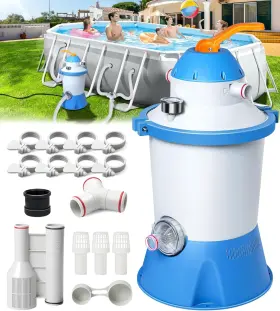 Kp-sf1000 Kimfilter 1000 Gph Pool Sand Filter Pump For Above Ground Pools With Timer