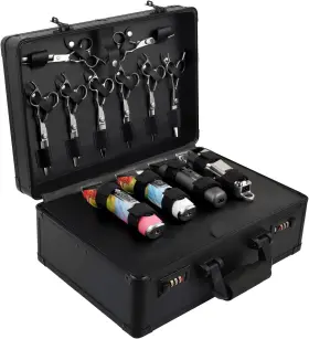 Klc003 Kinglioncase Barber Case Clipper Bag Black Hair Kit Tool Box Aluminum Organizer