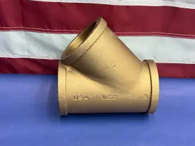608400650lf Lee Brass Usa 3 Inch Pipe 45 Y-branch Lateral Threaded Fitting Fnpt Class 125