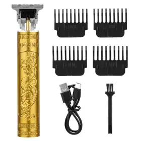 Lx-t9 Lqt Professional Beard Trimmer For Men Rechargeable Hair Gold