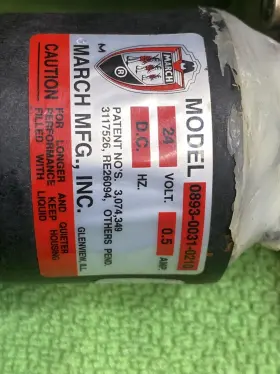 0893-0031-0210 March Pumps 893 Series Marine Mini Pump 893-10 - 24vdc