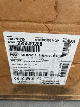 0150-0004-0600 March Pumps 225500288 Lc-5c-md Dometic 1000 Gph 230 Volt
