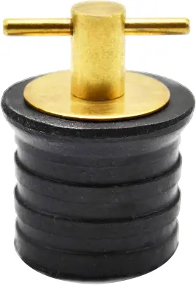 Mc29723011 Marine City Boat T-handle Brass Drain 1-1/4 Inch Plug Gold