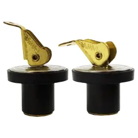 Mc29723013-02 Marine City 0.6 Inch Brass Snap Lock Drain Plugs Boat Kayak Baitwell 2 Pcs