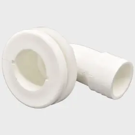Pla1302w Marine East Boat Angled Thru Hull 90 Deg 1 1/2 Inch Plastic