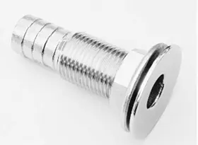 8133c Marine Part Depot Mpd Stainless Steel Thru-hull With Mushroom Head Barbed 1/2 Inch