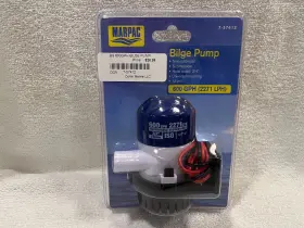 7-57412 Marpac 600 Gph Bilge Pump 3/4 Inch Hose Outlet Non-automatic 12 Volt