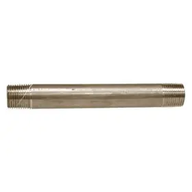 38-40046 Midland Metal 3/8 Inch -18 Brass Lead Free Pipe Long Nipple