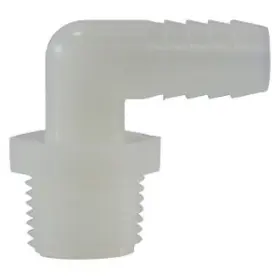 El1234 Midland Metal 1/2 Inch Hose I.d. To 3/4 Mip 90 Nylon White Elbow Hose/pipe Adapter