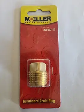 020307-10 Moeller #020307-10 Garboard Brass Repl Plug 1/2 Inch