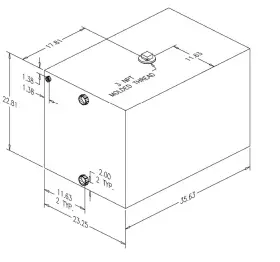 041277 Moeller Waste Tank 77 Gallon Boat/rv/camper
