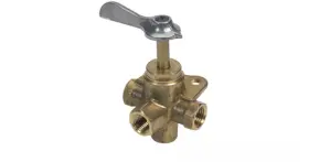 33312-10 Moeller 2501346 Marine Brass Three-way Valve 3/8