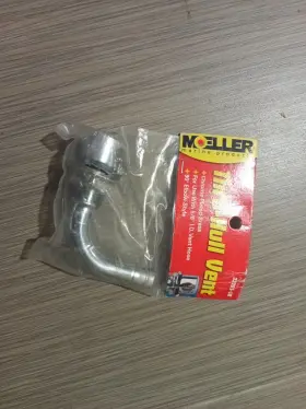 33201-10 Moeller Marine Products Chrome Plated Brass 90 Degree Thru Hull Fuel Tank Vent- 5/8 Inch Inlet