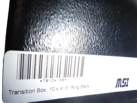 Tb104-6b Msi Ducting Transition Box 10 Inch X 4 6 Black Ring Back Marine Boat