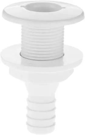 Sz070030014780rk-1 Muxsam 1 Piece Thru Hull Fitting Plastic White For 3/4 Inch Hose 3/4inch