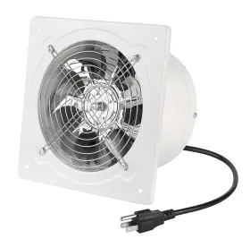 Nalle 752349212704 8 Inch Exhaust Fan 80w 500cfm Through-wall Installation Large White